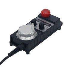 7Axis MPG Manual Pulse Generator CNC Handwheel 25PPR with Emergency Stop Button
