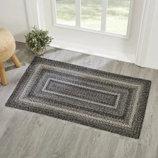 Farmhouse 27"x48" Accent Rug Black Sawyer Mill Textured Floor Decor VHC Brands