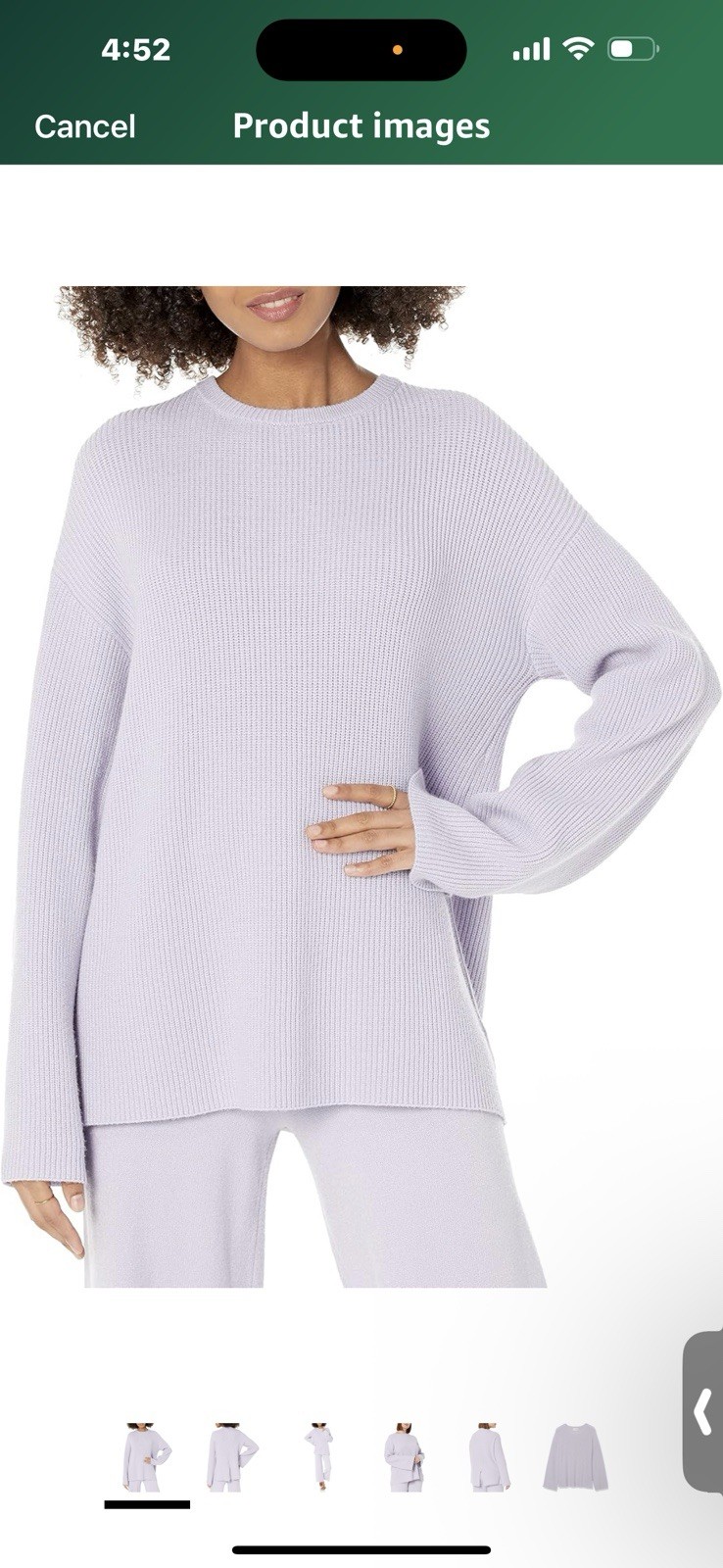 The Drop Women's Alice Crew-Neck Back-Slit Ribbed Pullover Sweater Size Large