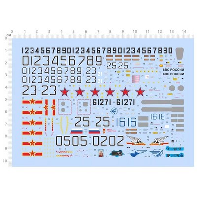 1/72 Russia Air Force Su-35S Flanker-E PLAAF Fighter Markings Water Slide Decal