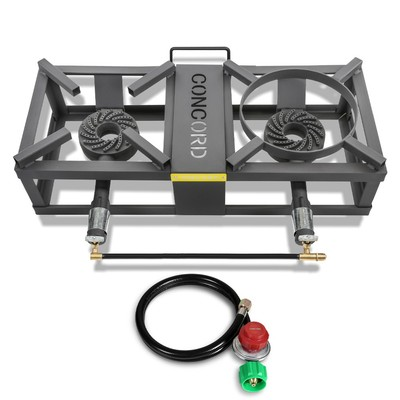 #ad CONCORD The Block Burner Max Double Propane Outdoor Burner 200000 Total BTU $119.98