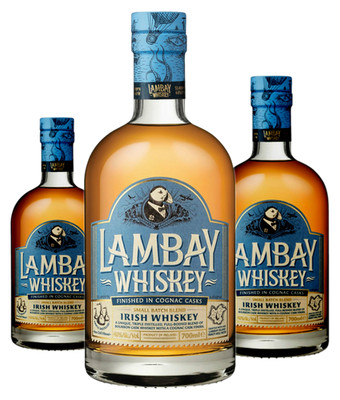 3 x Lambay Small Batch Blend Irish Whiskey cognac-cask finished