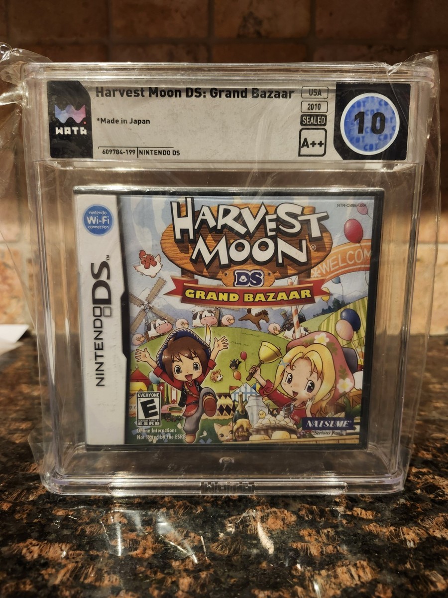Harvest Moon DS: Grand Bazaar - Nintendo DS - WATA 10 A++ ***POP 1