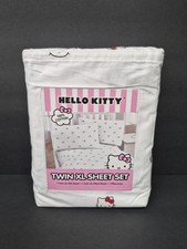 Hello Kitty Size Twin XL Sheet Set 3 Piece 100 Cotton