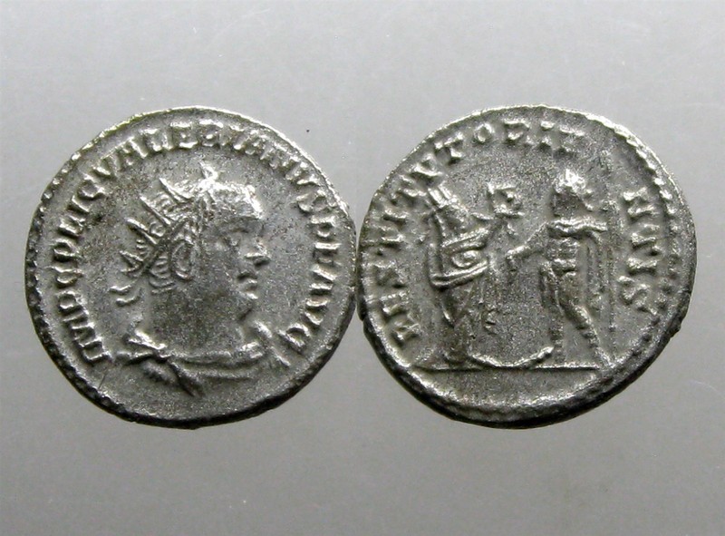 VALERIAN I SILVER/BL ANTONINIANUS__Roman Empire__CAPTURED BY LOCALS__Orientis