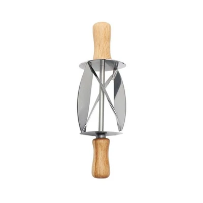 Rouleau à Croissant Rotatif Coupe-Croissant Manuel pour Boulangerie, Pâtissiers - Photo 1/4