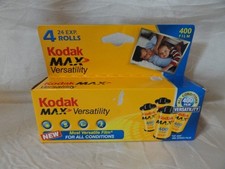 NEW OLD STOCK 4 ROLLS KODAK MAX VERSATILITY 400 FILM 24 EXPOSURES SEALED