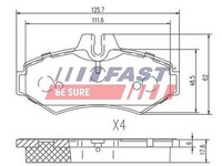 Fast Bremsbelagsatz, Scheibenbremse Hinterachse U.A. FüR MERCEDES-BENZ, Puch, Vw
