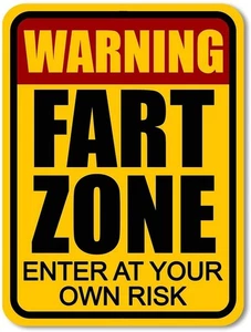 Fart Zone Warning Self Adhesive Sticker