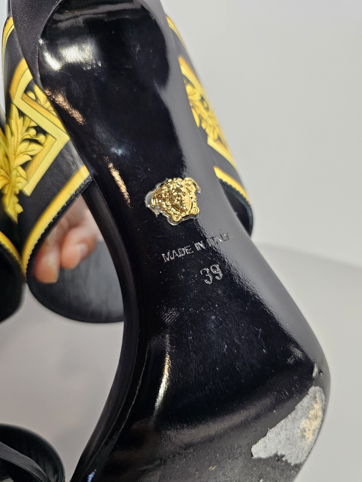 Authentic Versace Barocco Printed Double Strap He… - image 8