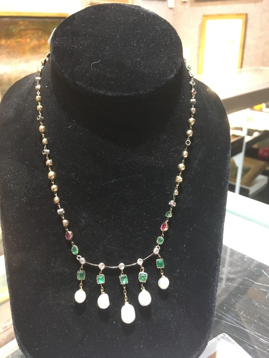 Elegante Collar Con Colgante De Perlas Y Circonitas Para Mujer, Gargantilla De Color Oro Rosa