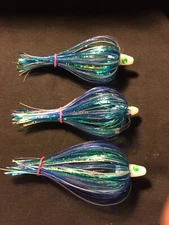 High Percentage Salmon Trolling Flies Green Dragon Series Pack Of 3- 4” Unrigged