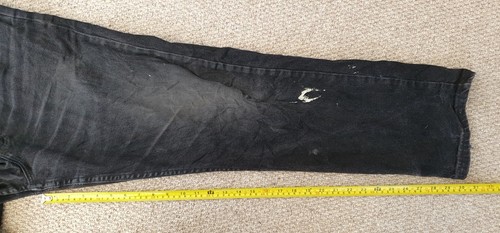 Jeans Wrangler Denim Nero Uomo Abbigliamento da Lavoro/Indossato e Marcato W34 L30 Vestibilità Regolare - Foto 8 di 8