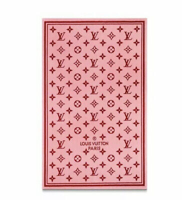 Fabel akademisk Rudyard Kipling 100% AUTH Louis Vuitton Towel Pink Red Monogram M76179 LV logo Beach Rare!!  | eBay