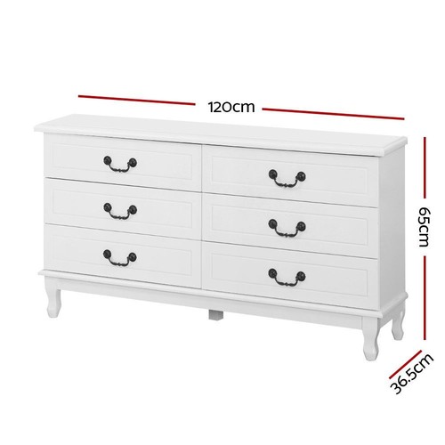 Lowboy Storage Chest Of Drawers Bedroom Cabinet Table Dresser Furniture White - Picture 3 of 8