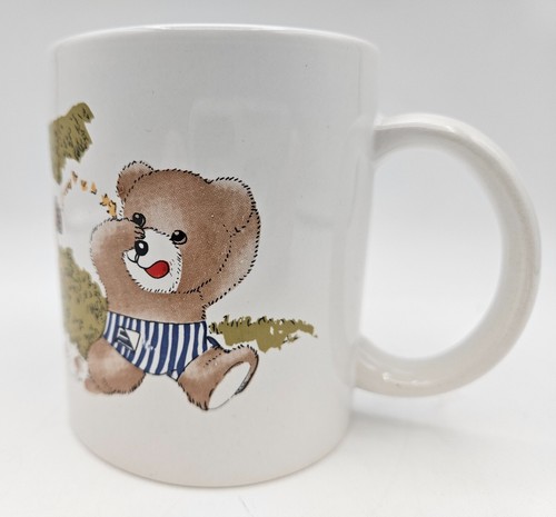 Pantaloni vintage anni '80 orso a righe che scappano dalle api tazza da caffè in ceramica - Foto 4 di 9