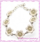 Flower Retired Bracelet Brighton Floriana Brushed Silver