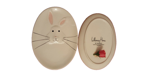 Magenta BUNNY Teapot Ears FACE & 2 plates🎁❤️Set of 3 New w/tags - Picture 6 of 10