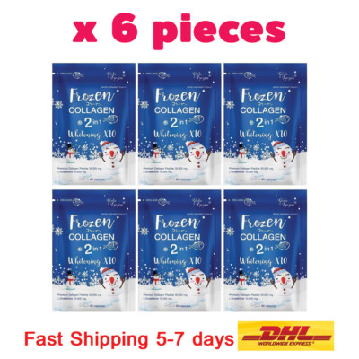 6pcs. Frozen Collagen 2in1 Whitening Skin Peptides Glutathione Bright 60capsules