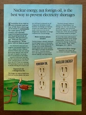 1988 USCEA Nuclear Energy Vintage Print Ad/Poster Authentic Retro Pop Art Decor