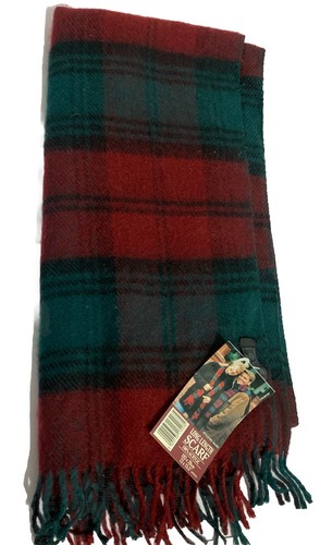 Sciarpa lunga lunghezza tartan 100% acrilico 183x39 cm nuova vtd