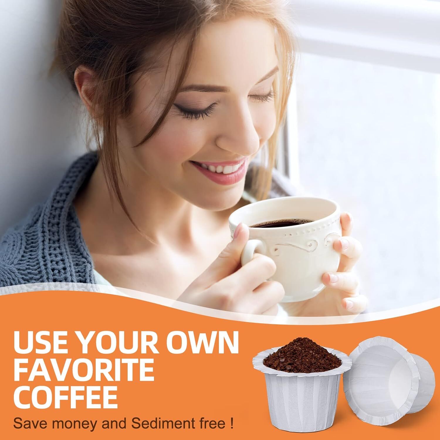 200 Count K Cup Coffee Filters Disposable for Keurig Single Cup Compatible