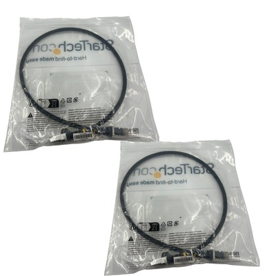 (QTY 2) StarTech NLBK-2F-CAT6A-PATCH CAT6A S/FTP Network Ethernet Cable 2ft