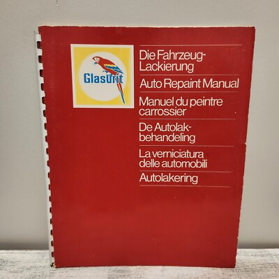 #ad Glasurit Auto Repaint Manual Automotive Refinishing Products and Systems DAMAGED $109.99