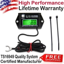 Digital Tiny Tachometer Tach Hour Meter job timer IP65 fit 2or4-stroke gasoline