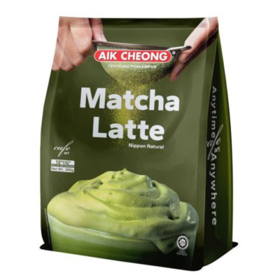 300g X 4 PACKS Aik Cheong 3 in 1 Cafe Art Series Matcha Latte FAST SHIPPING