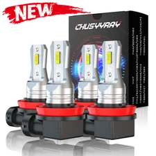 4PCS Luces Fuertes Para Auto coche Luz Carro Bulbs H9 H11 LED SUPER Blanco Hi/lo