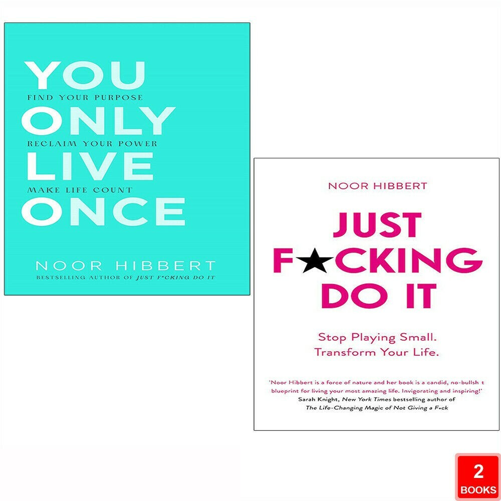 Noor Hibbert 2 Books Collection Set You Only Live Once, Just F*cking Do It NEW