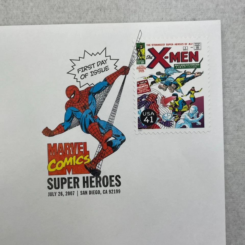 X-Men 1st First Day Issue Stamp Marvel Comics Heroes 2007 on Envelope - Image 3 of 3