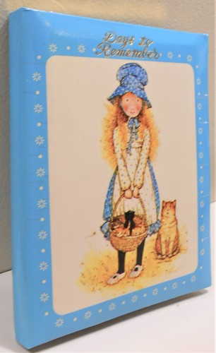 Vintage Diary NOS HOLLY HOBBIE DIARY 4 1/4" x 5 1/4" Blue With Bonnet Girl & Cat - Picture 2 of 6