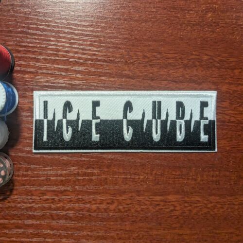 Ice Cube Patch 90s West Coast Gangsta Rap Hip Hop Embroidered Iron On 1.5x4.5" - Afbeelding 1 van 3