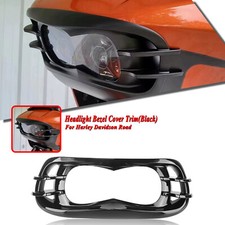 Motorcycle Black Headlight Bezel Cover Trim For Harley-Davidson Road Glide WO