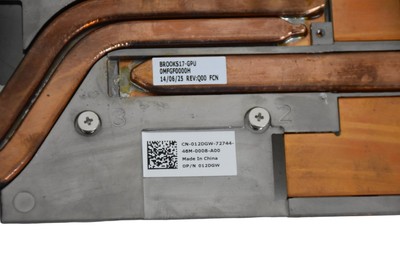 Dell Precision M6600 Heatsink Fan Assembly AMD Graphics Card Heatsink Only 12DGW