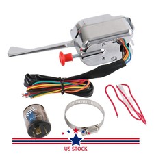 Universal 12v Rat Hot Rod Turn Signal Switch With Flasher Fit For Ford Gm