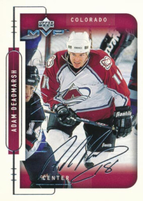 1999-00 Upper Deck MVP SILVER SCRIPT #57 ADAM DEADMARSH - Colorado Avalanche