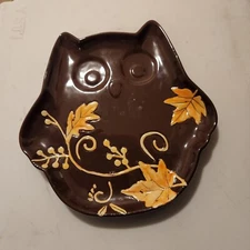 Decorative Owl Plate 9" Fall Harvest Decor