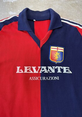 Vintage 80s Genoa FC Adidas Jersey Kit Made in Italy 80s Soccer