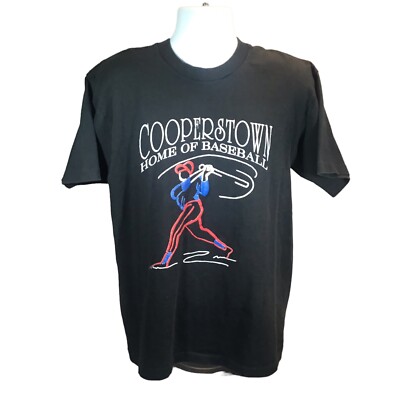 Vintage Cooperstown MLB Baseball Graphic Tee Shirt Mens SZ L