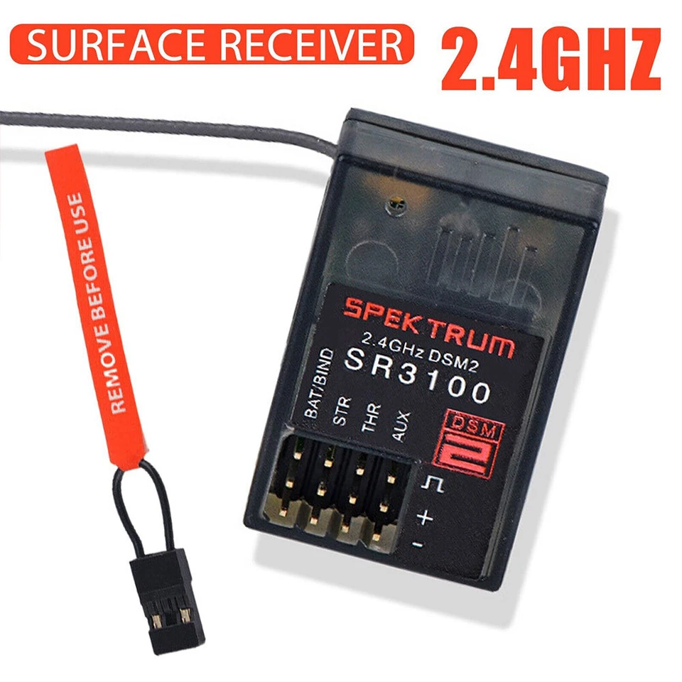 3 Kanal 2.4GHz SR3100 DSM2 RC Car 3CH Oberflächen Empfänger für DX3R DX2E DX4C - Bild 2 von 4