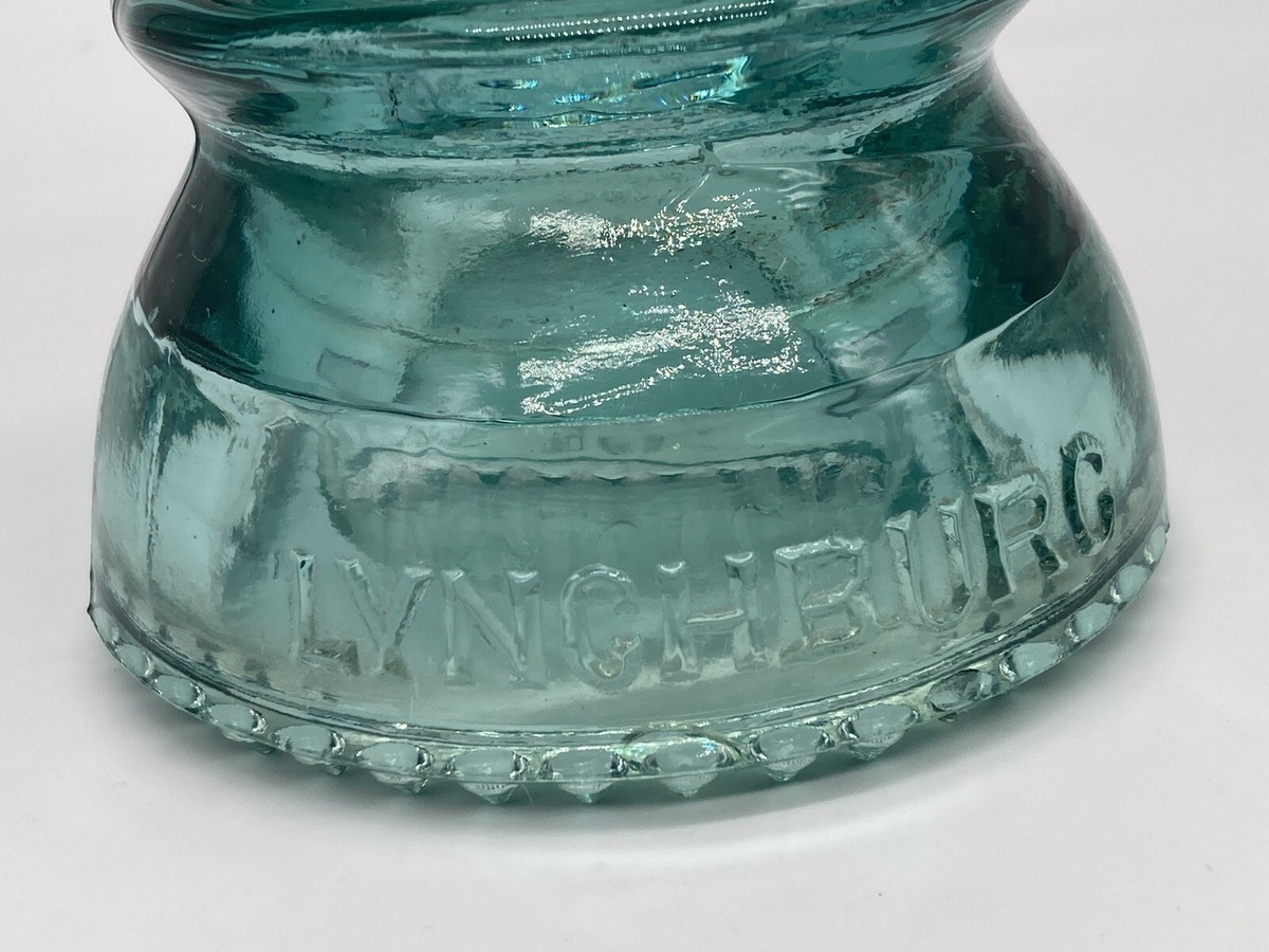 Vintage Lynchburg No. 44 Glass Insulator CD 154 Aqua Blue | eBay