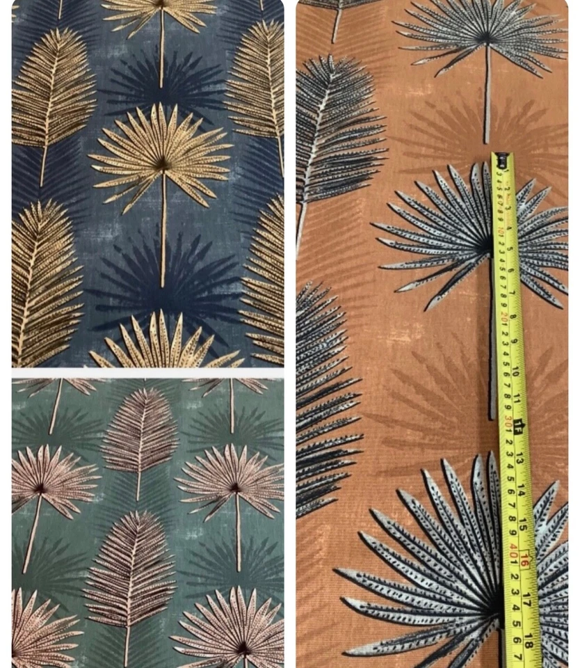 Ashley Wilde.ZANA, Leaf Design Cotton Print Fabric.Upholstery/Curtains/Crafts