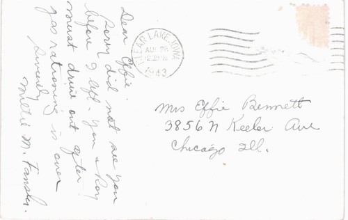 Ingresso foto reale RPPC Clear Lake M.E. Campo 1940 IA - Foto 2 di 2