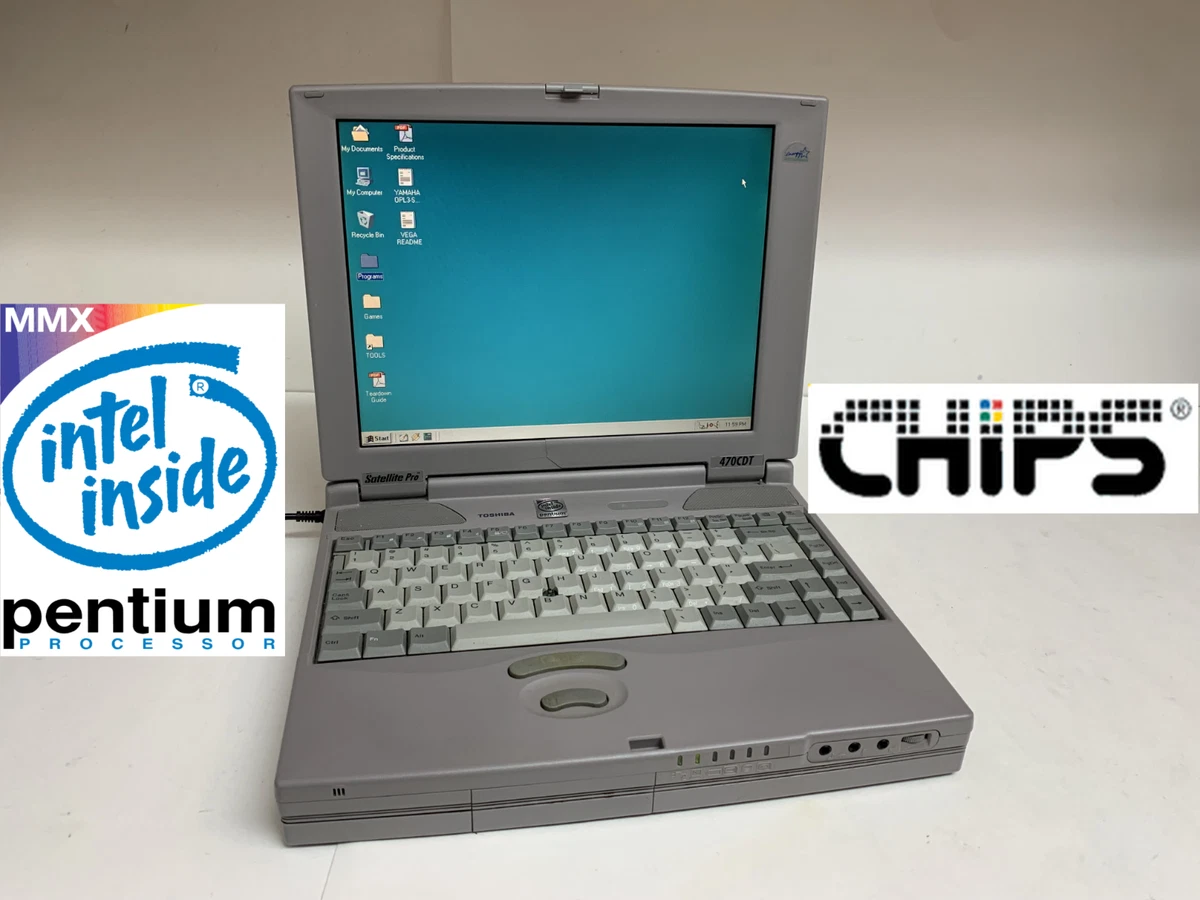 RESTORED Toshiba Satellite 470CDT Windows 98 Classic Legacy Laptop