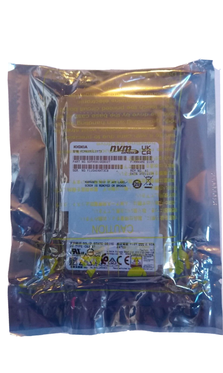 Kioxia KCM6XRUL15T3 15.36TB NVMe PCIe 4.0 Gen4 2.5