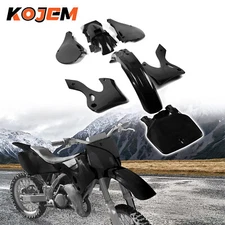 7PCS Plastic Kit Restyle Body Work For Kawasaki KX125 KX250 1999 2000 2001 2002