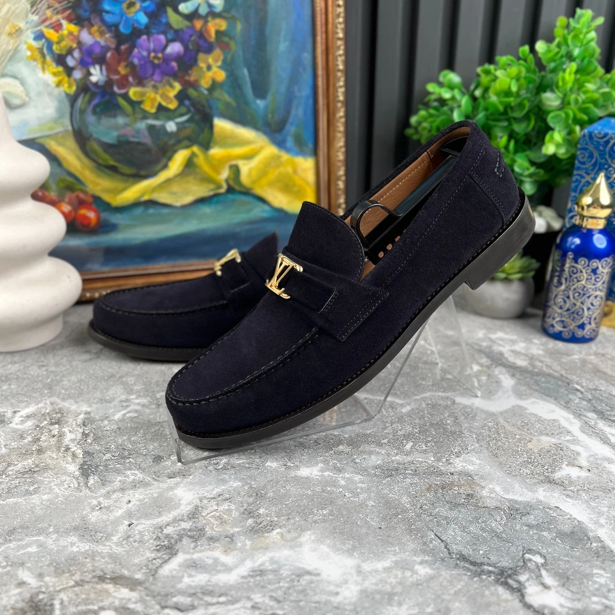 Louis Vuitton Blue Suede Casual Shoes for Men for sale | eBay